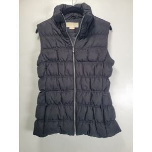 MICHAEL KORS Women's Small Black Quilted Nylon Puffer Vest